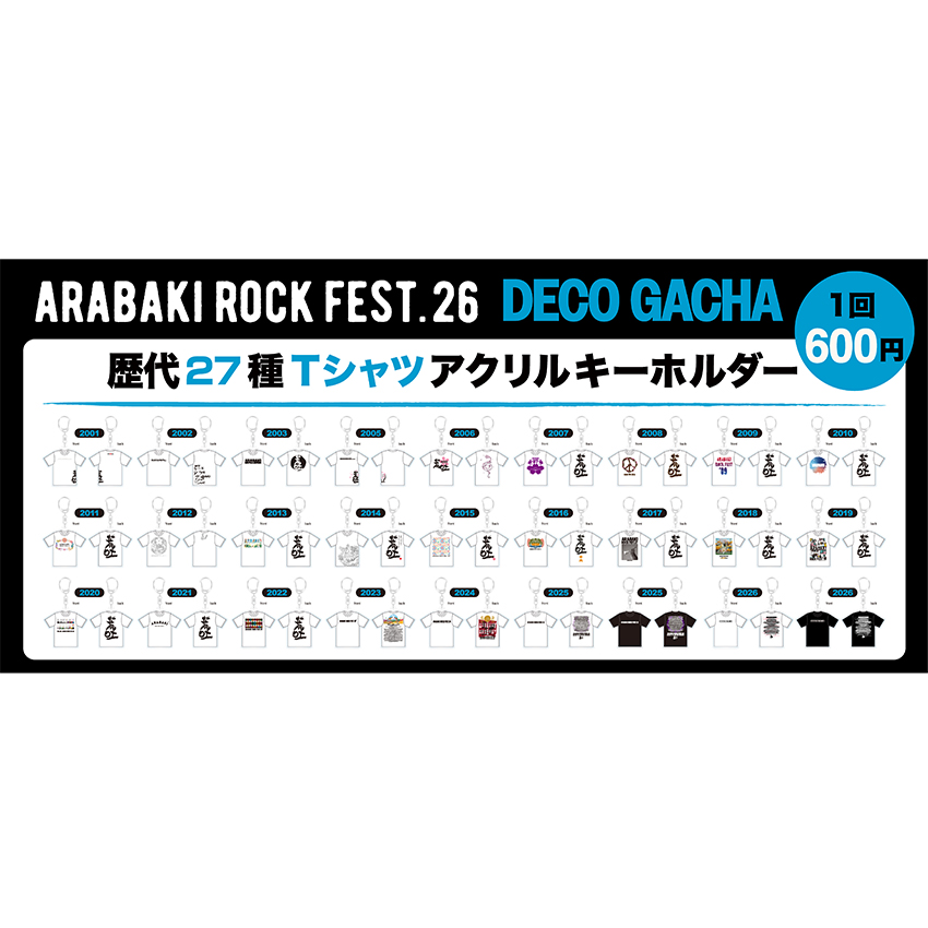 DECO GACHA　歴代27種Tシャツアクリルキーホルダー
